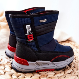 PJ2 Children's Warm High Snow Boots Navy Blue Leoth 2