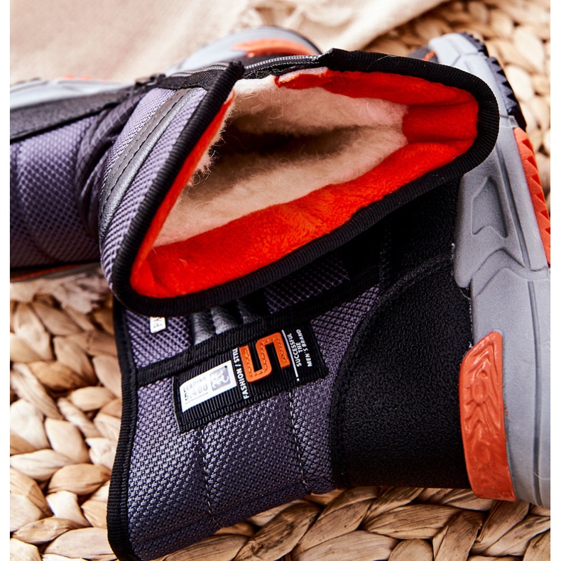 PJ2 Children's Black Warm High Snow Boots Leoth 1