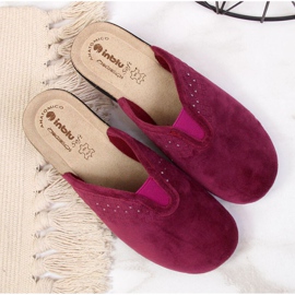 Home slippers on wedge Inblu W ARC3 plum red multicolored 1