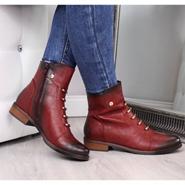 Boots with decorations Jezzi W JEZ52C red black 1