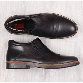 Comfortable leather boots M Rieker 15381-00 black 2