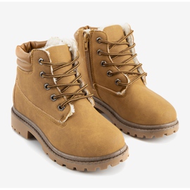 Marseau camel children's trappers yellow 1