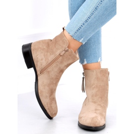Isabel Khaki suede boots beige 2