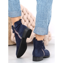 Isabel Navy suede boots navy blue 1