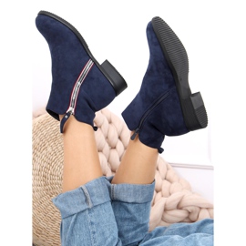 Isabel Navy suede boots navy blue 2