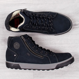Insulated boots Rieker 38920 M navy blue 2