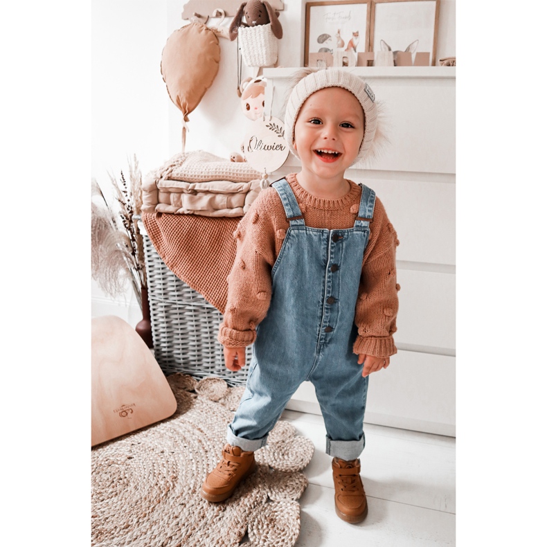 PA1 Children's High Warm Sport Shoes Camel Clafi brown 1