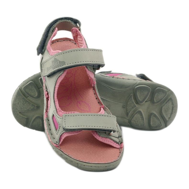 Girls' sandals Ren But ashen-pink grey 2