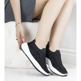 Lolly black slip-on sneakers 1