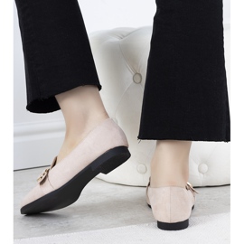 Beige loafers with gold Verreau ornament 2