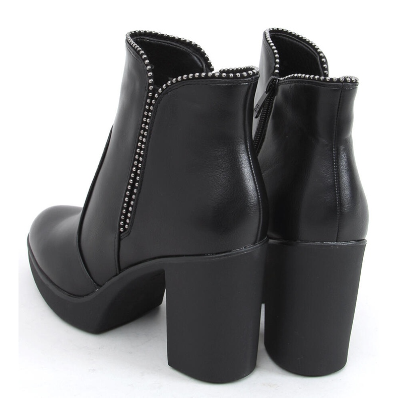 Thea Black high-heeled ankle boots 2
