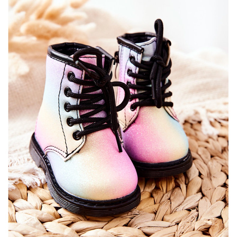 FR1 Children's Warm Boots with a zipper Pastel Goopy multicolored 1