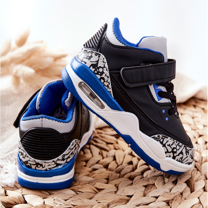 FR1 Children's Sport Shoes Black and Blue Linen white 1