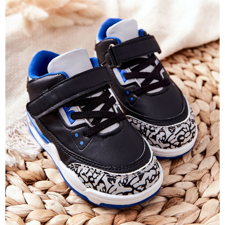 FR1 Children's Sport Shoes Black and Blue Linen white 2