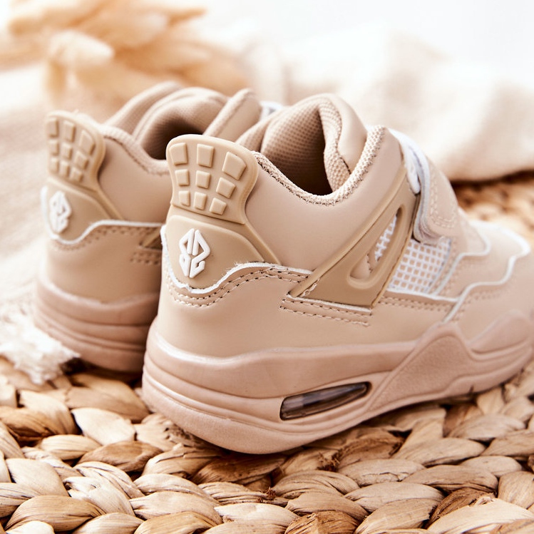 FR1 Children's Leather Sport Shoes Beige Marisa white 1