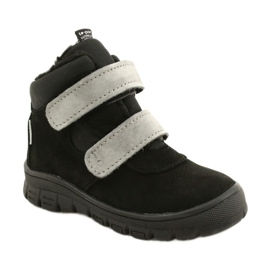 Black Waterproof Boots with Velcro Mazurek 1360 grey 1