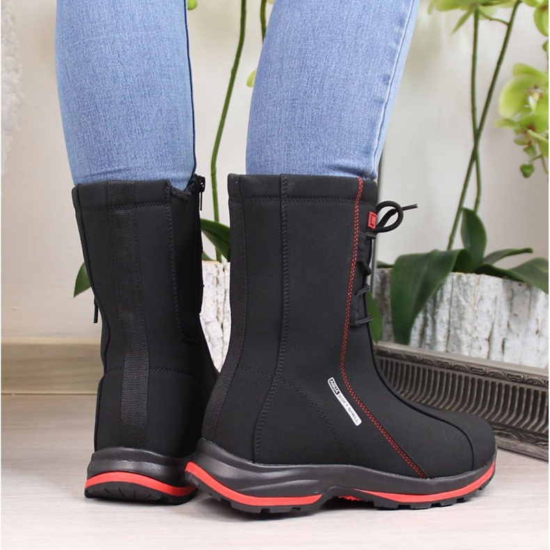 Waterproof snow boots tied Dk W DK15D black 2 Waterproof snow boots tied Dk W DK15D black 2