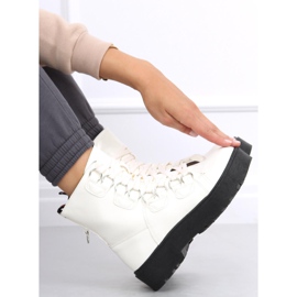 Hean Blanco lace-up boots white 2