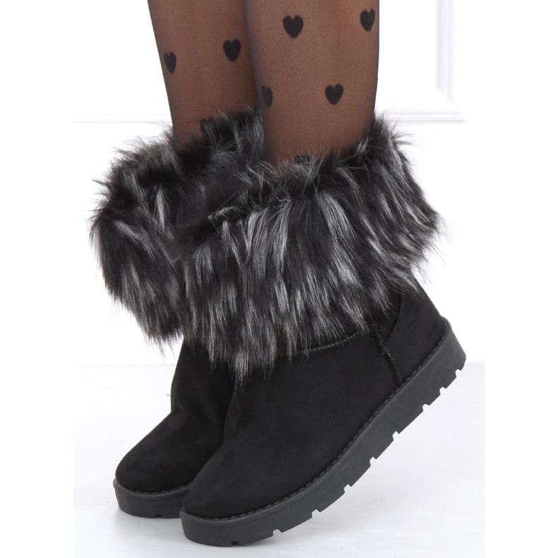 Snow boots with fur from Else Black 1