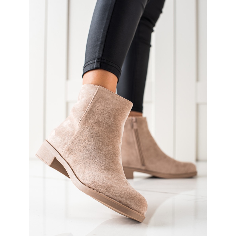 Mannika Classic suede boots beige 1