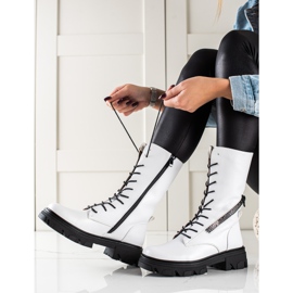 Boots With Decorative Zipper By Sergio Leone white 2
