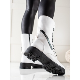 Boots With Decorative Zipper By Sergio Leone white 1