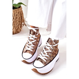 FJ1 Logged Sneakers On The Electric Love Brown Platform white 1