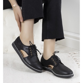 Black shiny low cut Karley shoes 1