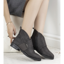Gray boots with flat heels from Grail grey 1