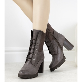 Brown ankle boots on the Alvarado post grey 2