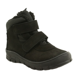 Black Waterproof Boots with Velcro Mazurek 1360 1