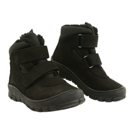 Black Waterproof Boots with Velcro Mazurek 1360 3