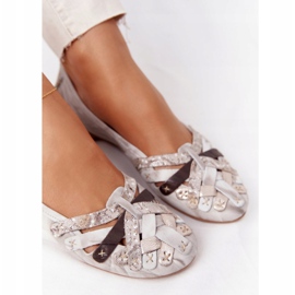 Women's Leather Ballerinas Maciejka 01358-44 Dirty Beige 5 Women's Leather Ballerinas Maciejka 01358-44 Dirty Beige 5