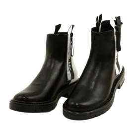 Women's black and white boots Lee Cooper LCJ-21-47-0650LA 3