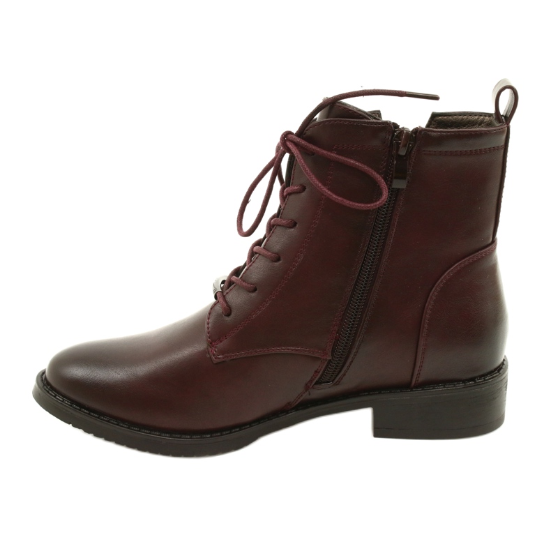 M.Daszyński Worker Ankle Boots SA62-90 Burgundy red 2