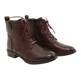 M.Daszyński Worker Ankle Boots SA62-90 Burgundy red 4