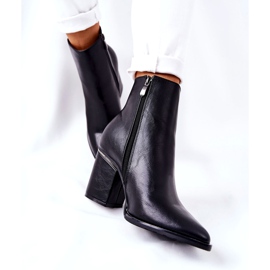 POTOCKI Classic Black Airah Boots On High Heel 2