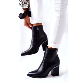 POTOCKI Classic Black Airah Boots On High Heel 3