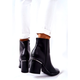 POTOCKI Classic Black Airah Boots On High Heel 4