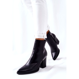 POTOCKI Classic Black Airah Boots On High Heel 5