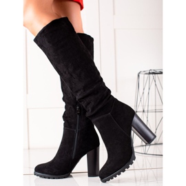Sixth Sense Elegant Suede Boots black 1