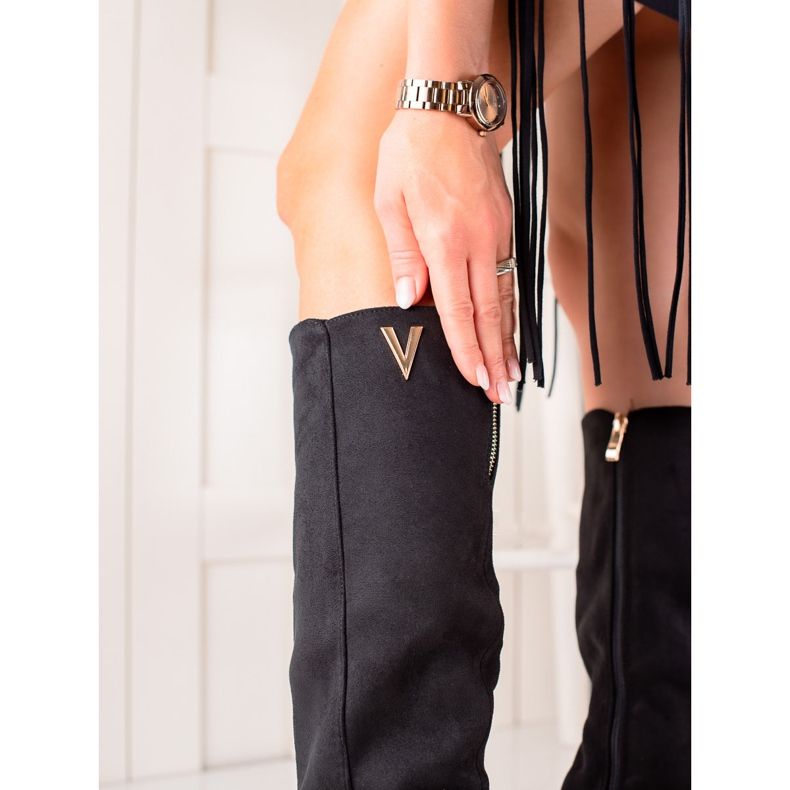 TRENDI Elegant Suede Boots black 1