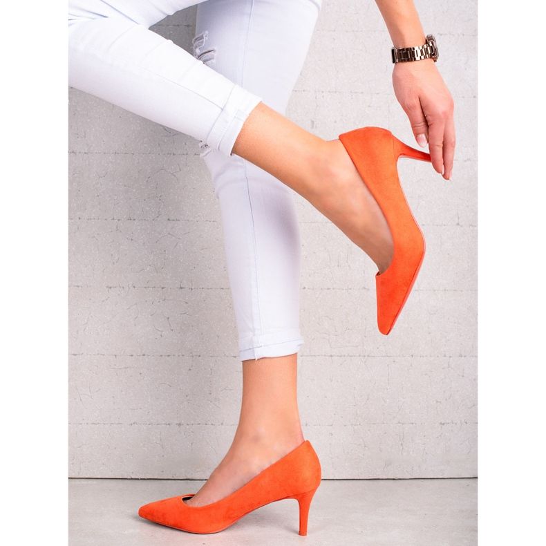 Milaya Women's Pumps On High Heels orange 1