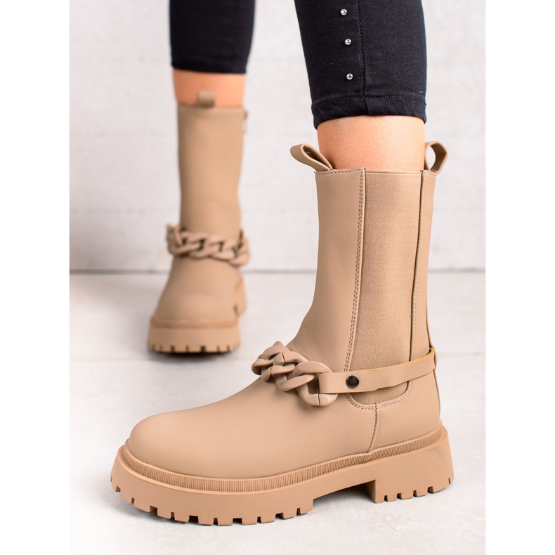 TRENDI Beige Workers With A Decorative Strip 1