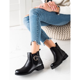 TRENDI Boots With A Gold Buckle black 1