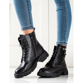 Goodin Black lace-up bags with ornament 2 Goodin Black lace-up bags with ornament 2