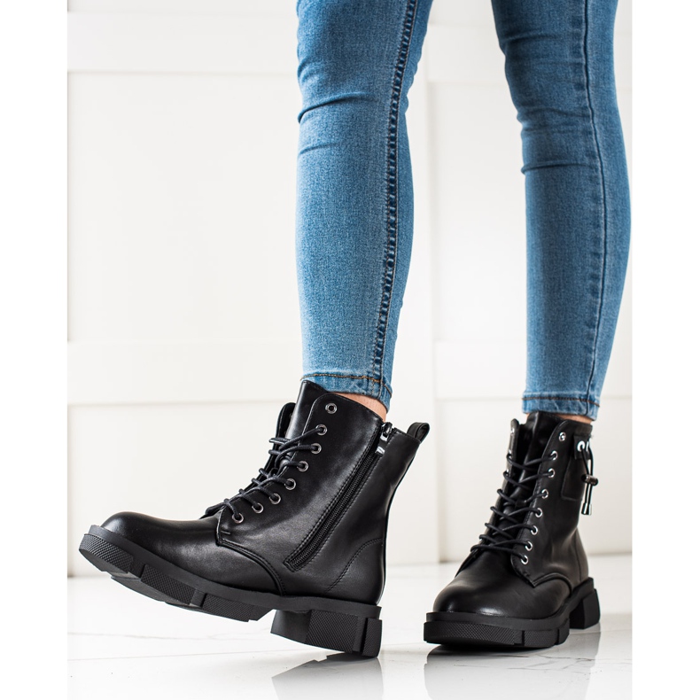 Goodin Black lace-up bags with ornament 1 Goodin Black lace-up bags with ornament 1