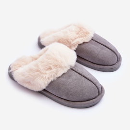 Women's Slippers Slippers with Fur Gray Pinky grey 1