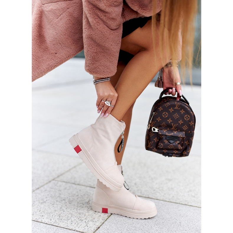 PS1 Women's Boots On The Platform Beige Charlee 2