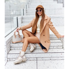 Maciejka Beige Leather Workers Boots 05219-04 2